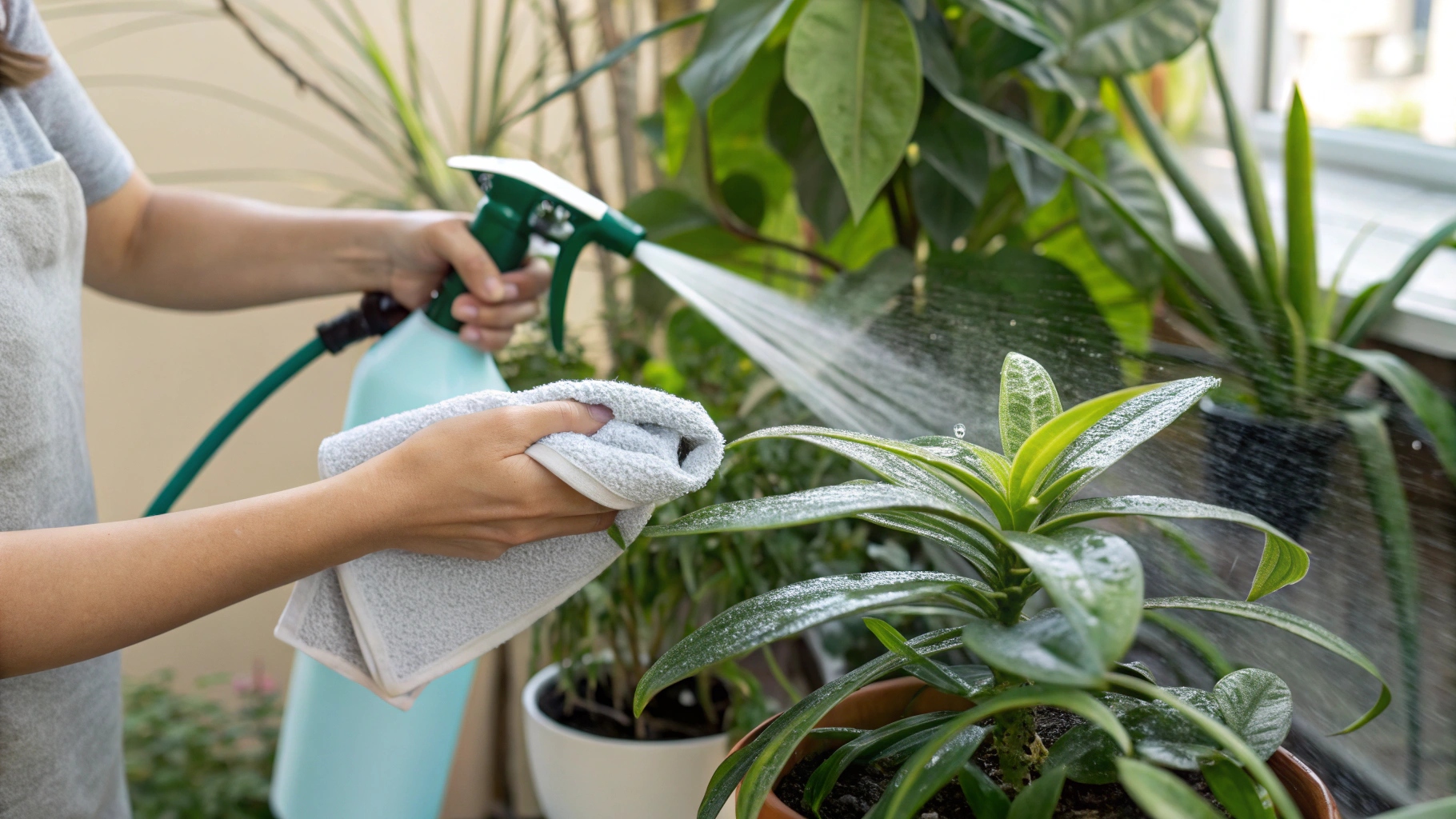 washing the Artificial plants