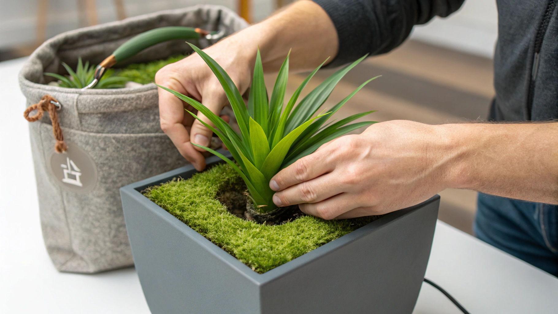 Potting Your Spiked Faux Plant