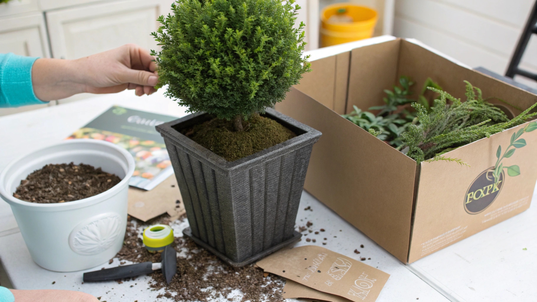 Step-by-Step Artificial Plants Potting