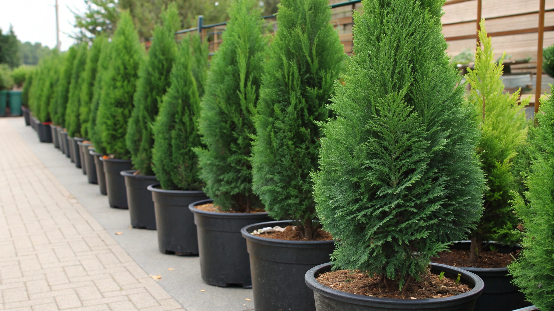 Cypress Artificial Topiary in pots
