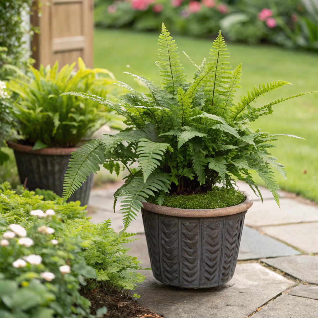 ferns- outdoors in-a-garden