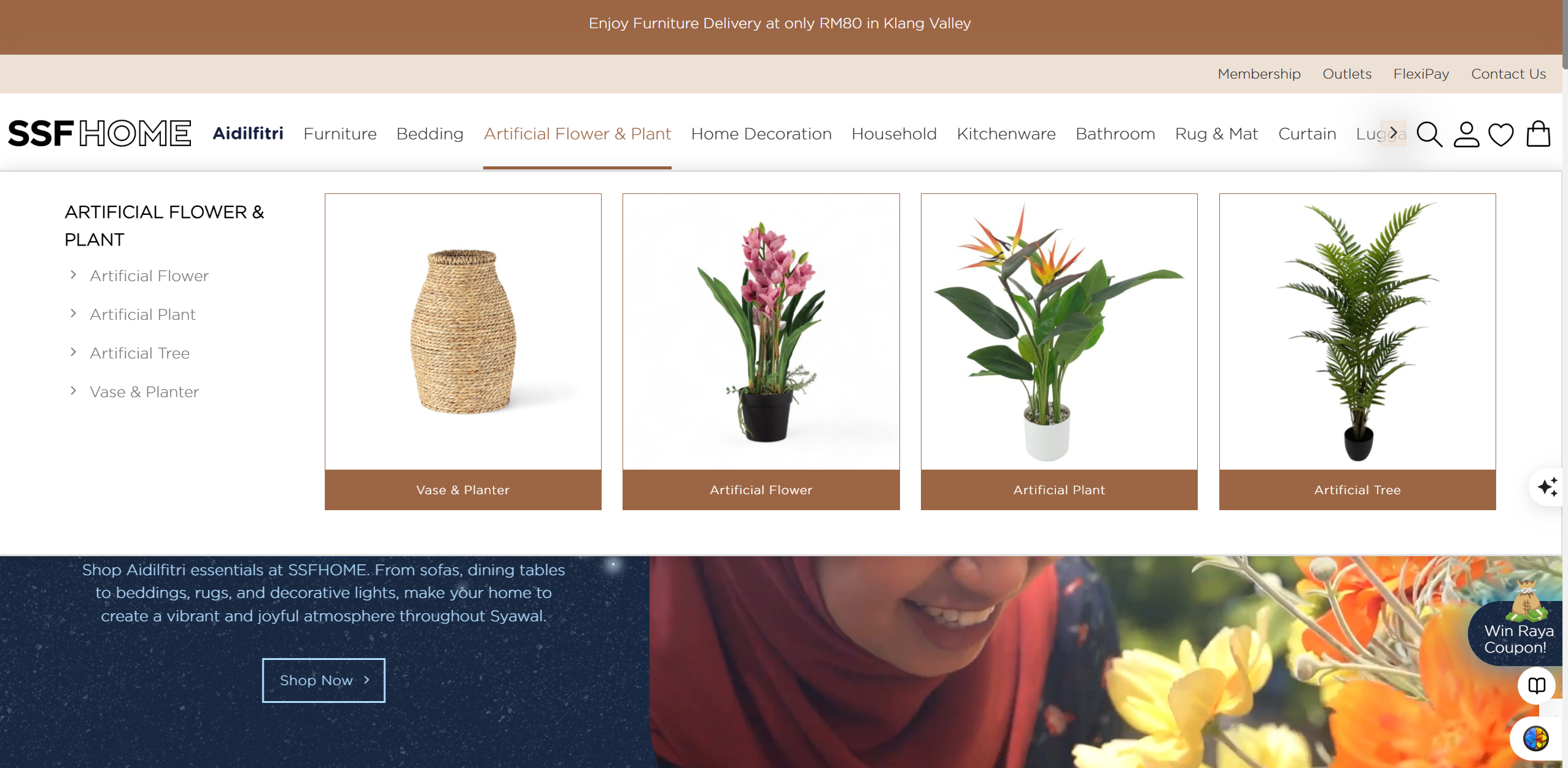 Artificial flowers and Plants Company in Malaysia