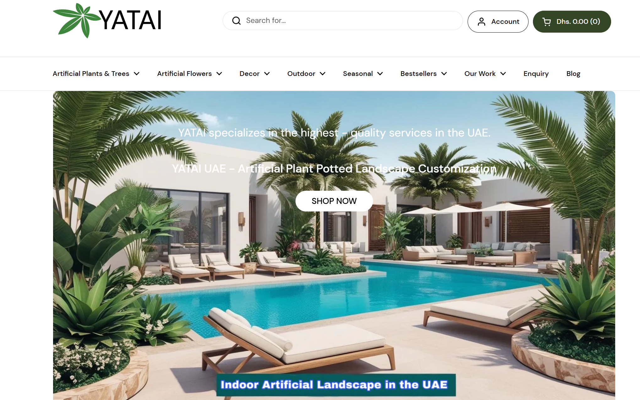 Top Company for Large Faux Plants in the UAE-YATAI Design