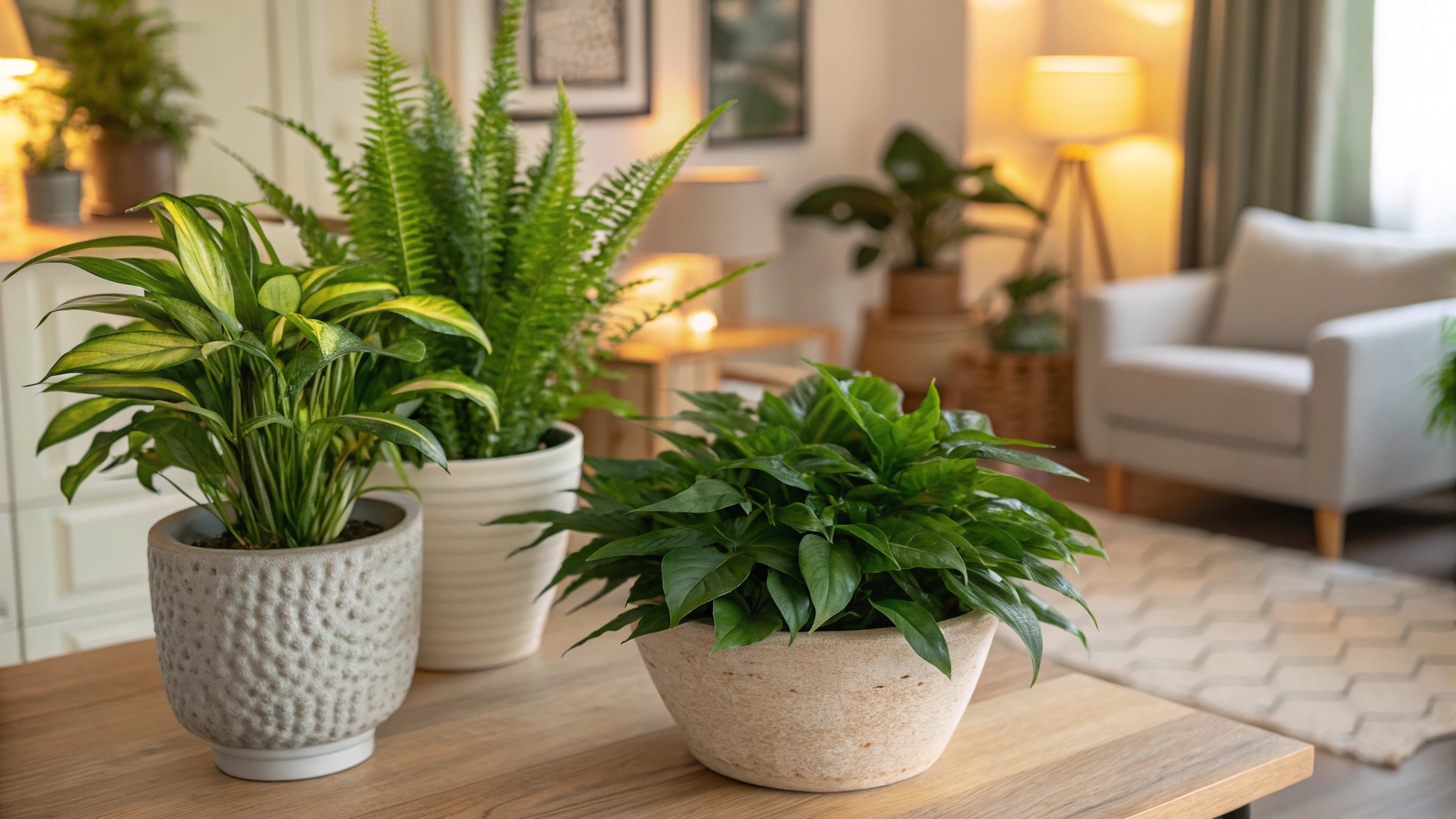 Artificial potted greenery in your home