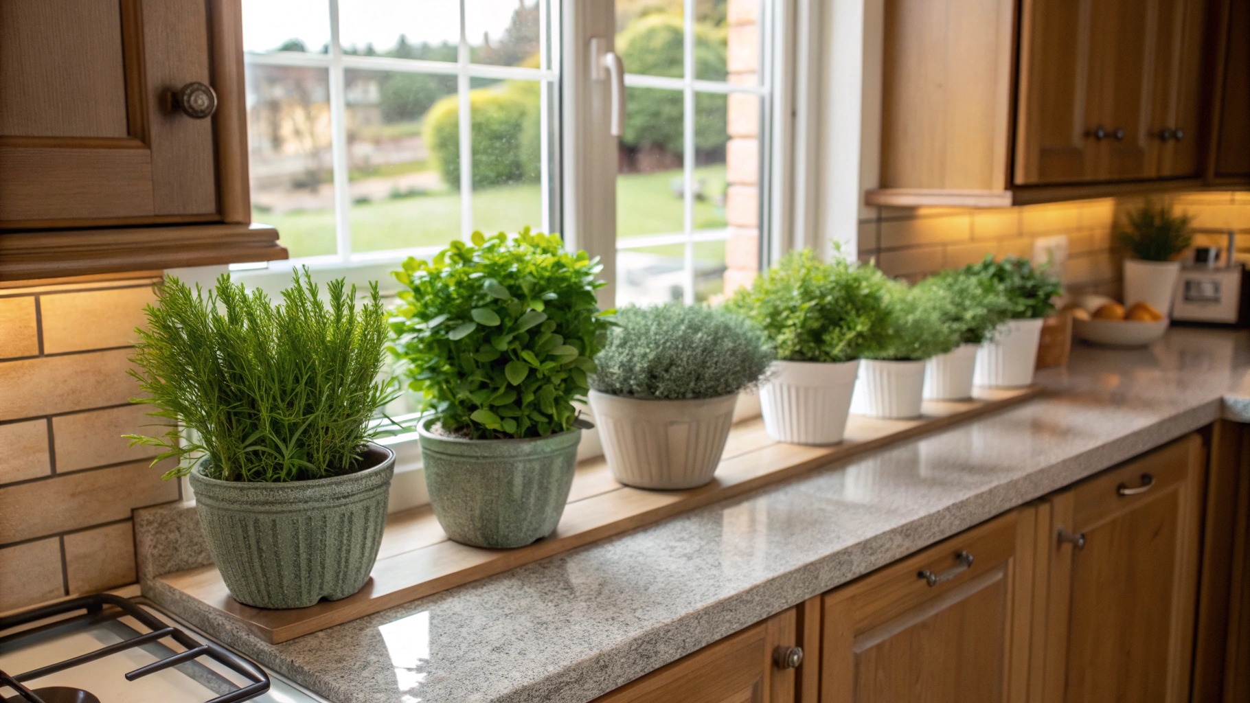 Green Kitchen Plant Decorations