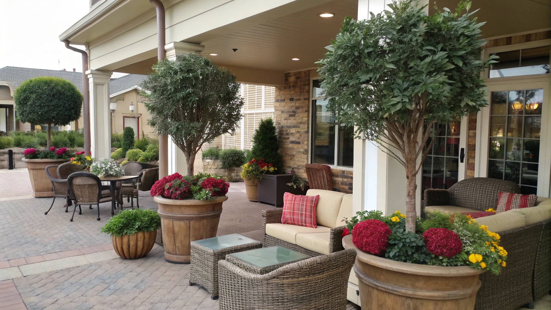 Outdoor Decoration with Artificial Plants