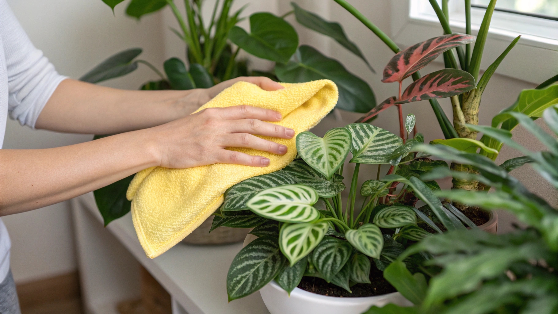 clean the artifiical plants