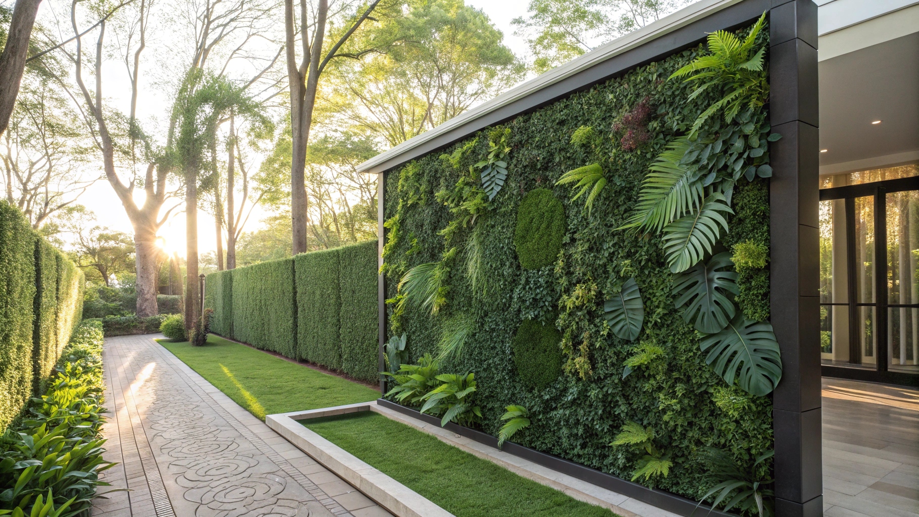 most realistic artificial green wall panel outdoor