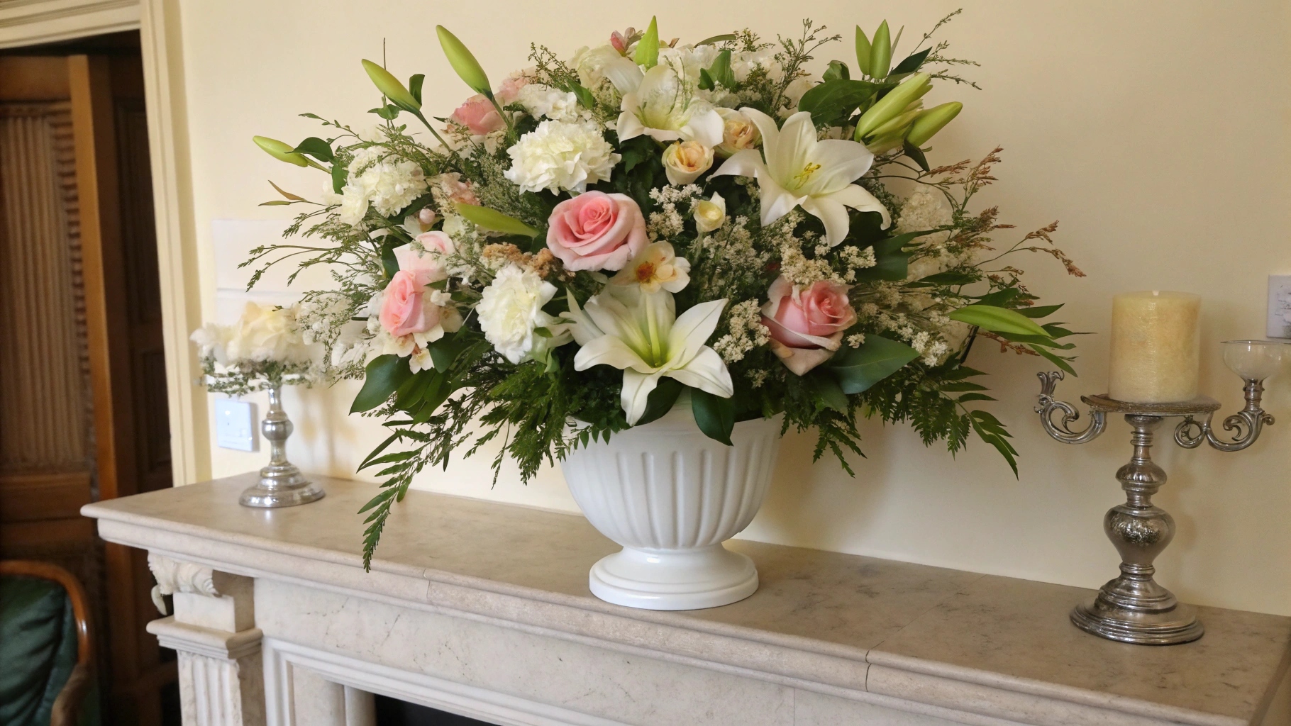 Realistic artificial flowers for wedding