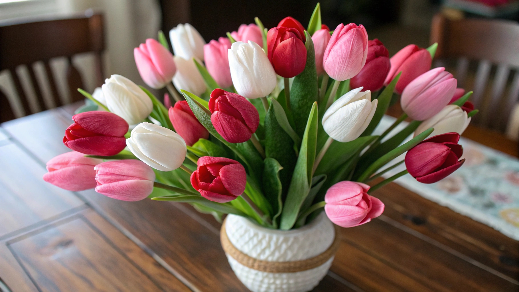 Realistic artificial tulips for Home decoration