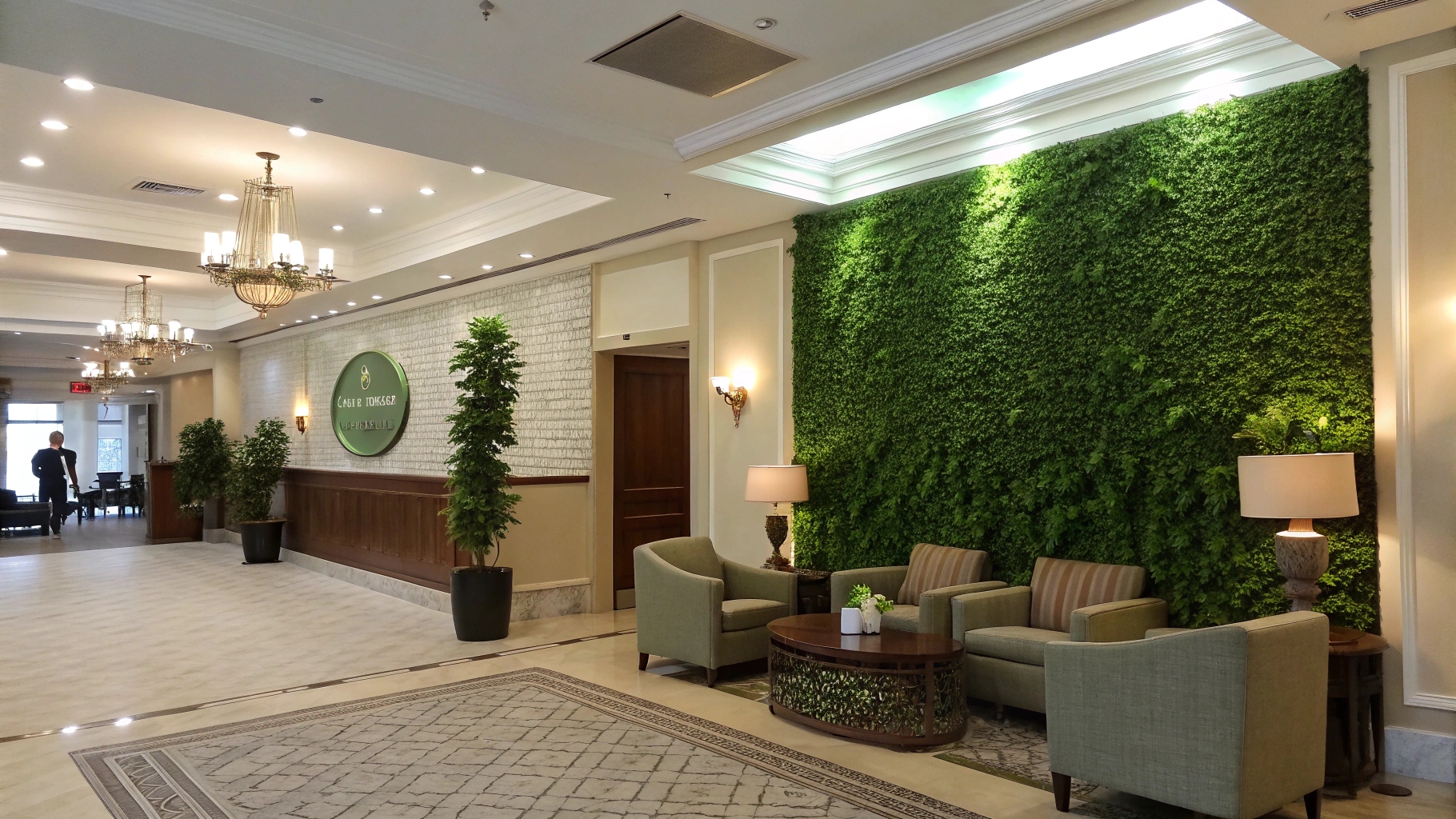Realistic green Wall panels