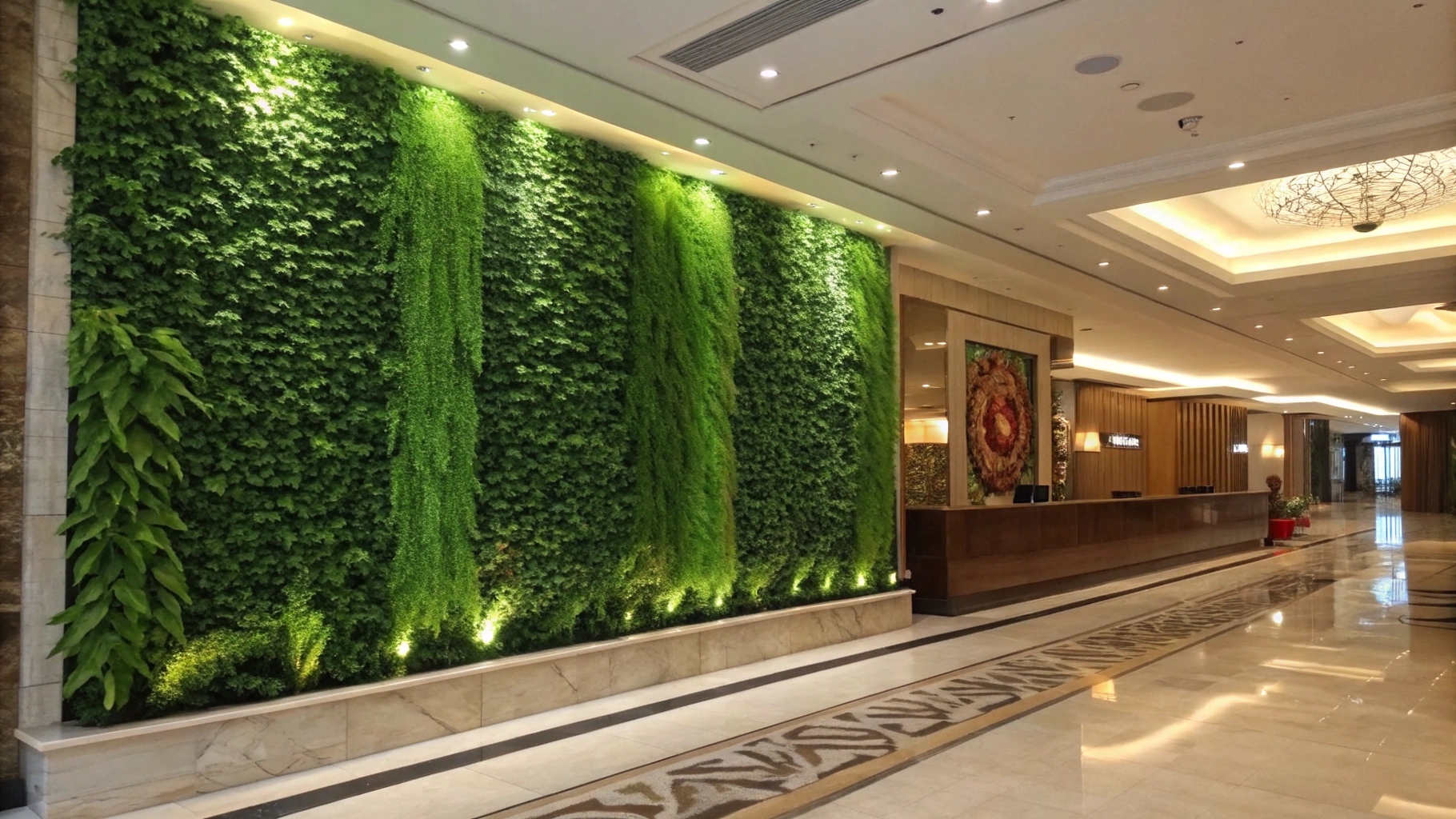 plastic green Wall Indoor decoration