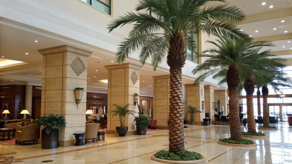 fake palm trees indoor