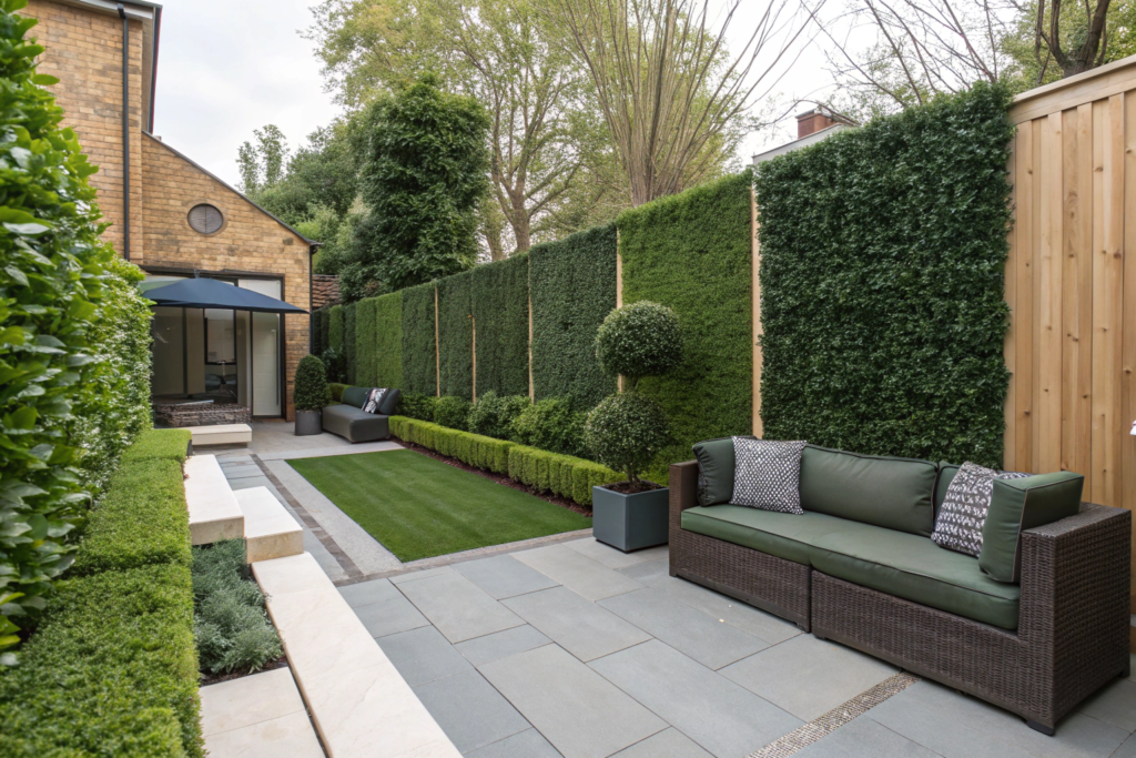 Using Green Walls as Garden Partitions