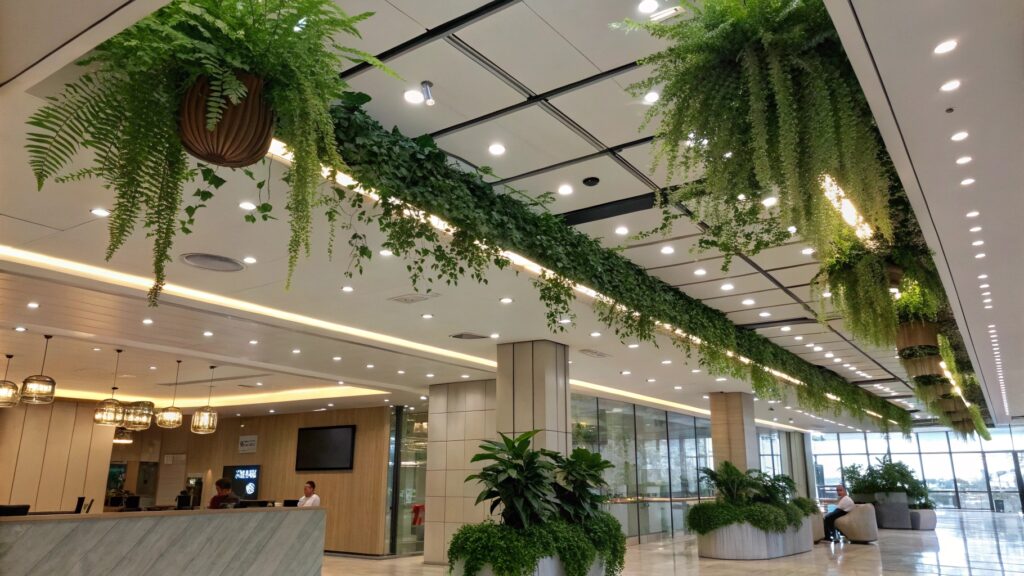 Hanging Faux Vines on Ceilings