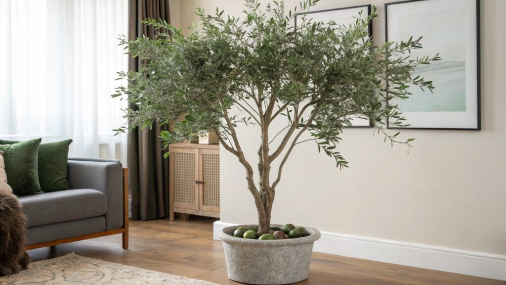 luxury artificial potted olive tree