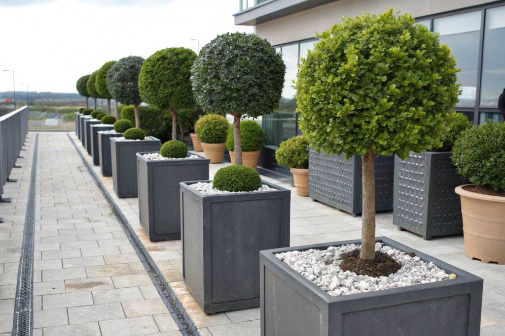 Balls and fake Topiary Trees