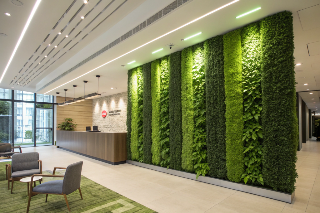 Building Stunning Green Walls and Living Walls with fake plants