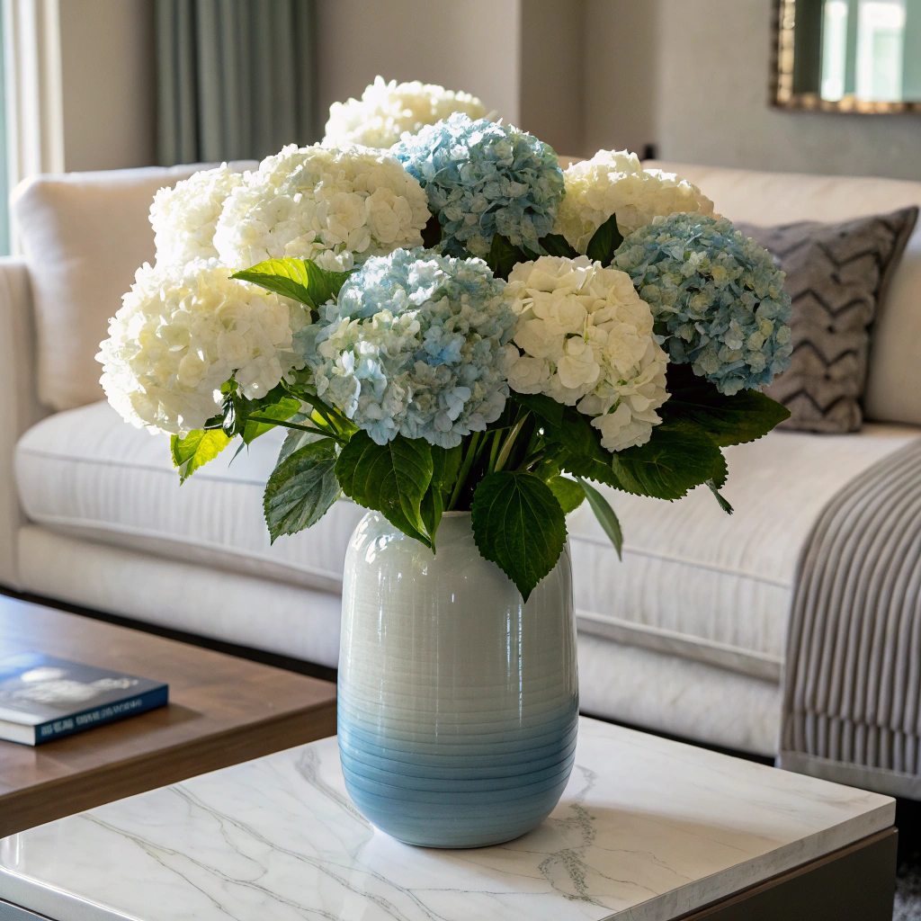 Faux Hydrangeas Arrangement Faux Hydrangeas Arrangement