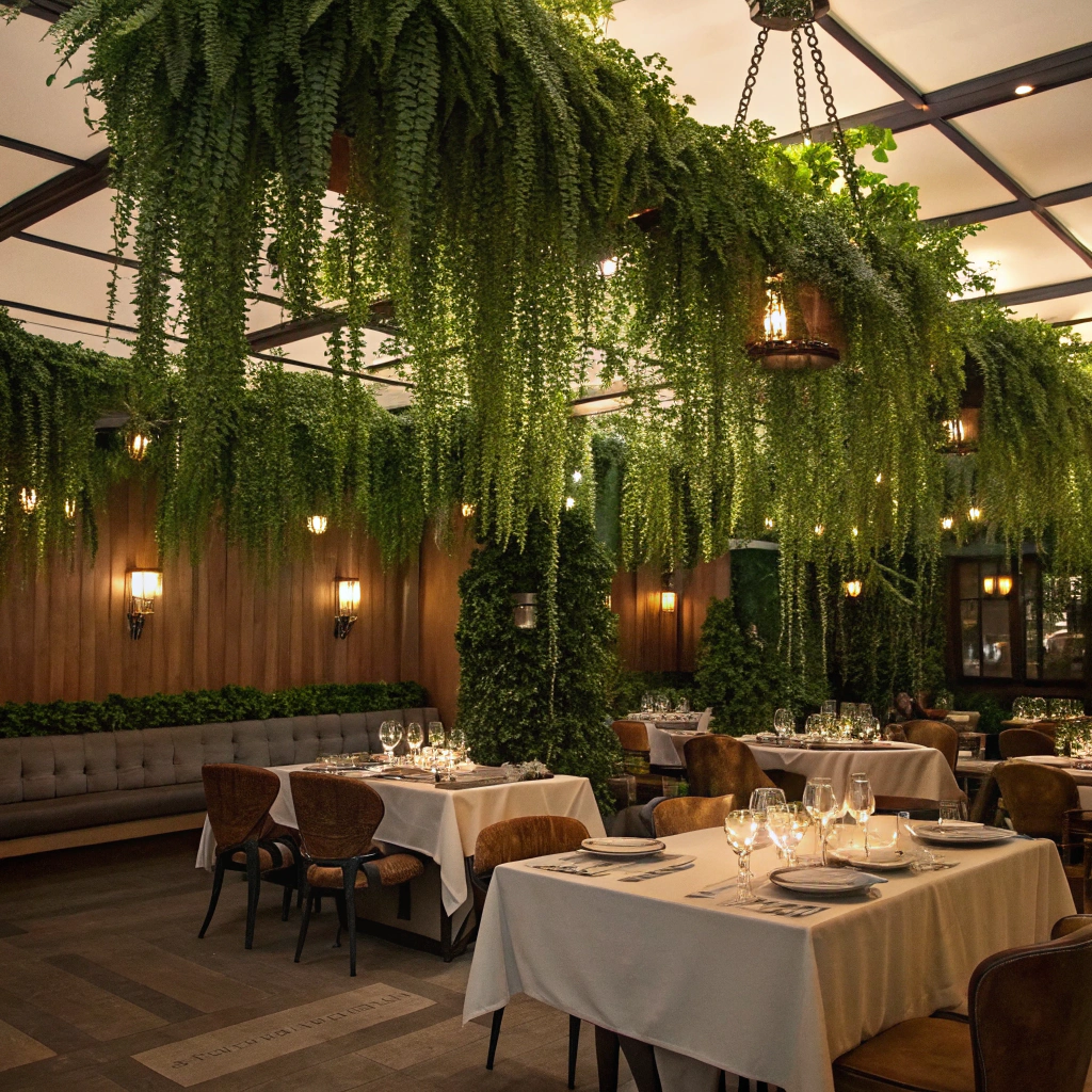 Indoor hanging Plants for restaurants
