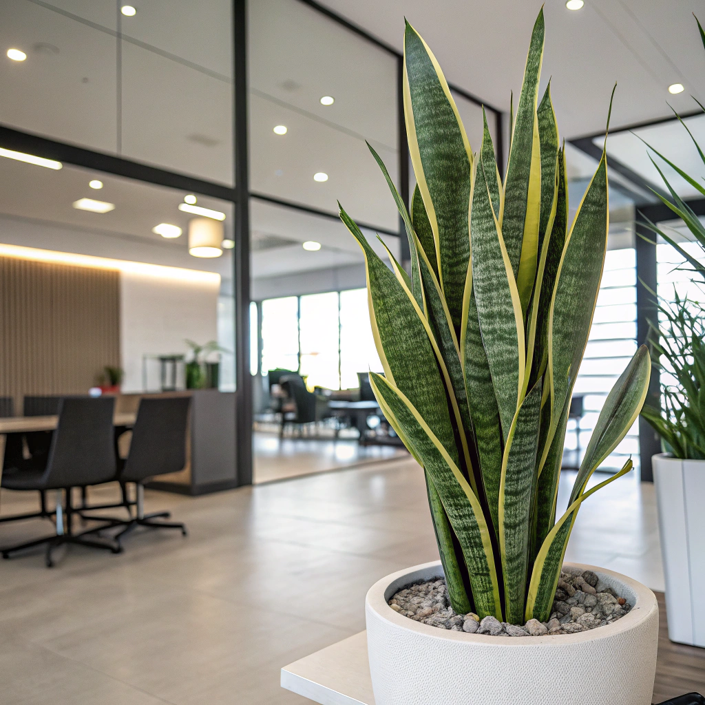 artificial snake plant for office