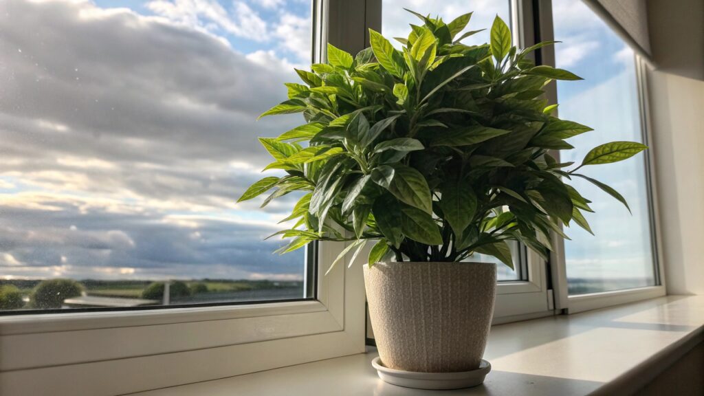 Realistic fake indoor potted plants