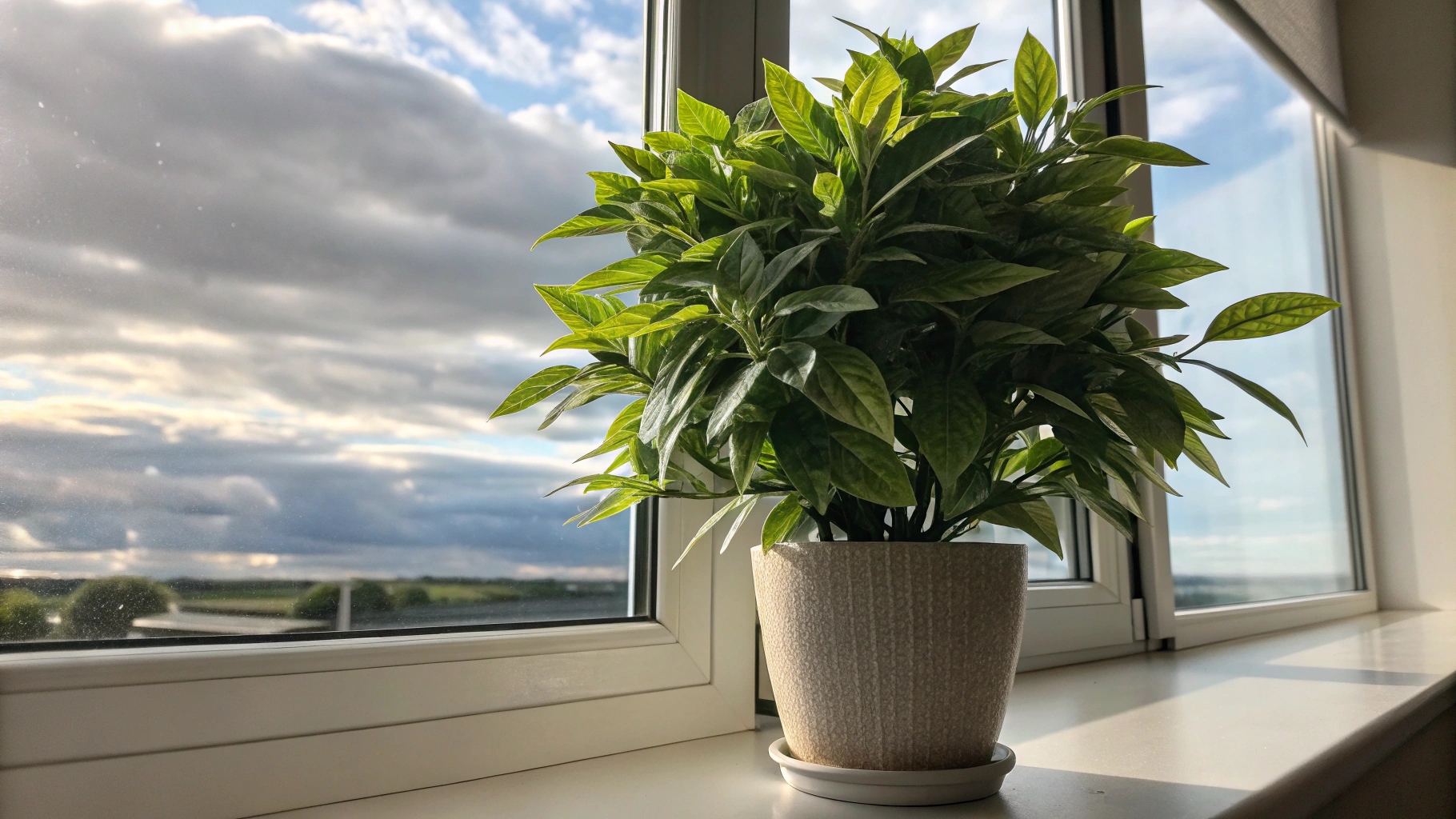 Realistic fake indoor potted plants