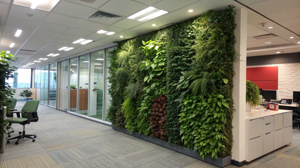 Artificial Vertical Gardens in Office
