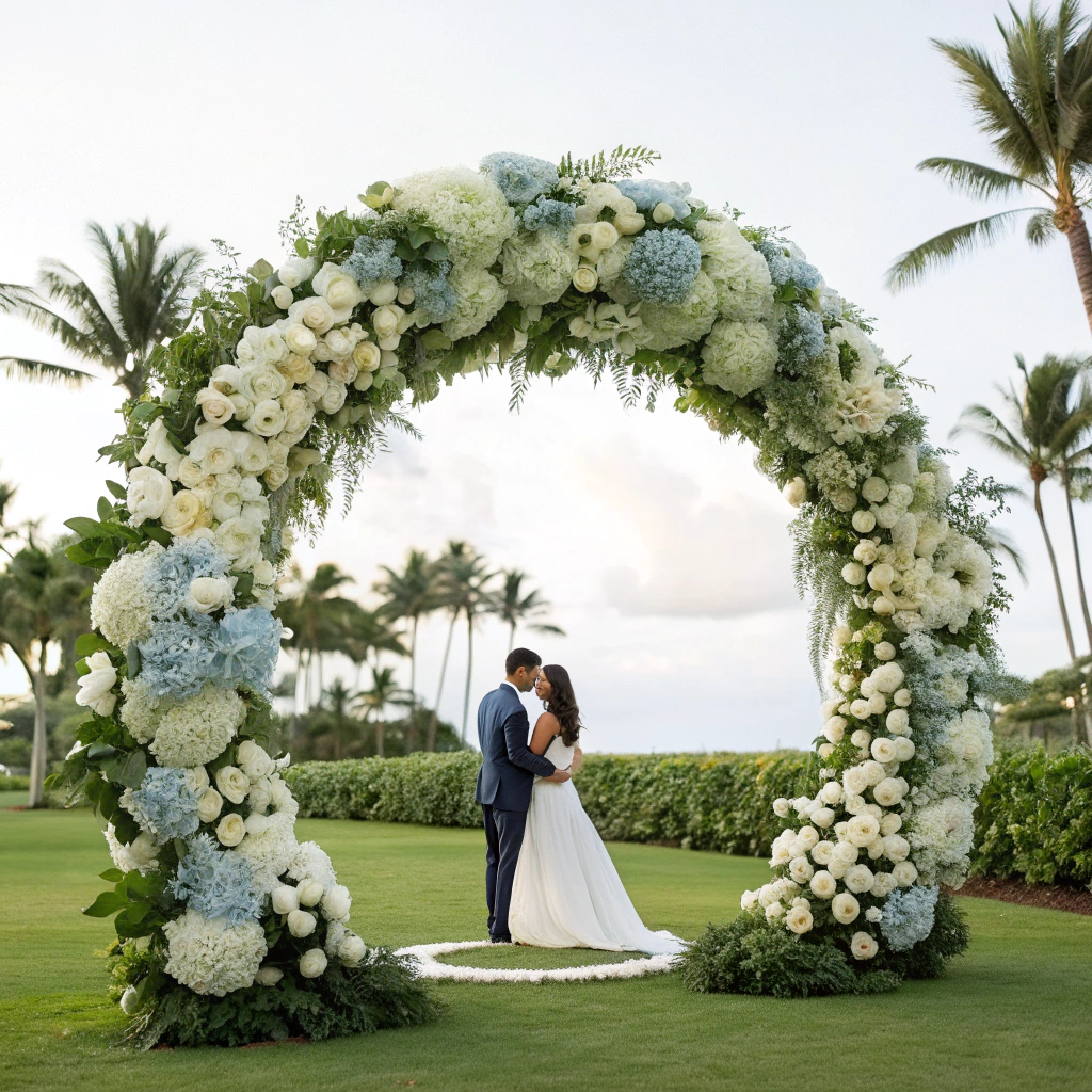 Artificial Wedding Flowers for Ceremony Arch decoration