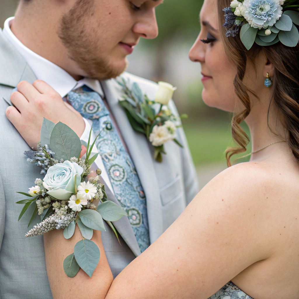Boutonnieres & Corsages with Artificial Wedding Flowers