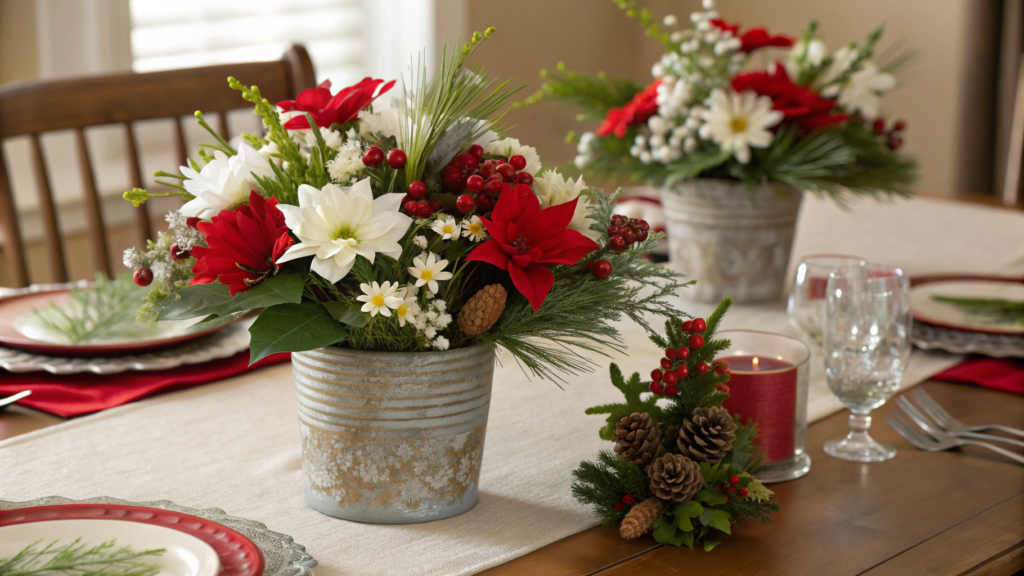 Holiday-Themed Artificial Flower dining table Decorations