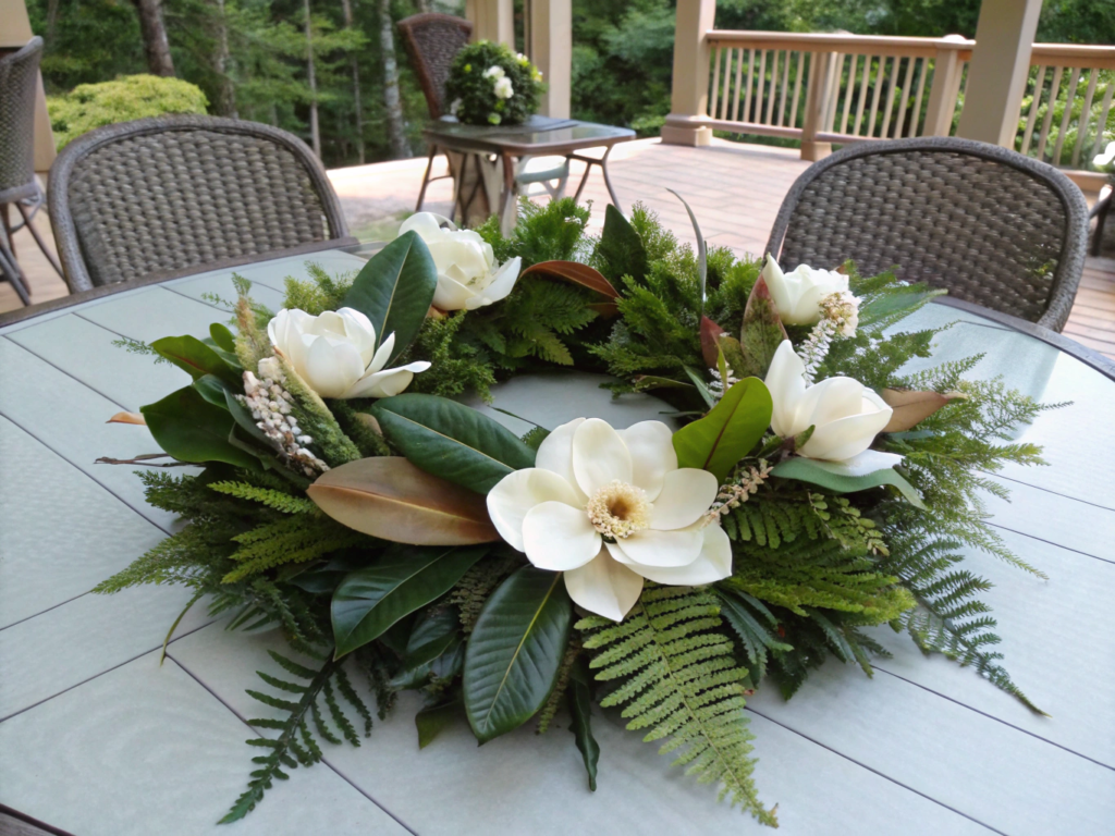 Patio Table Centerpieces wreath