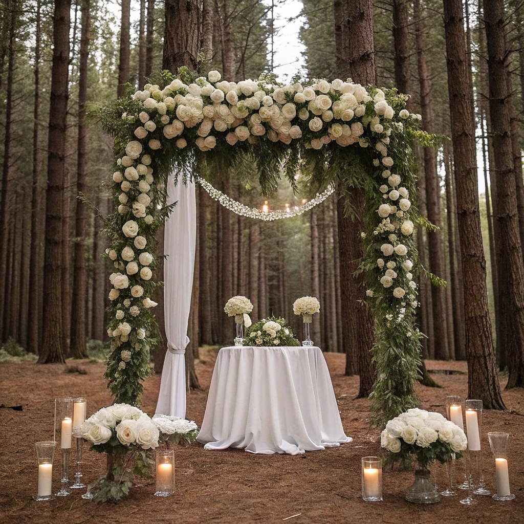 Rustic Forest Wedding with Wedding Flowers