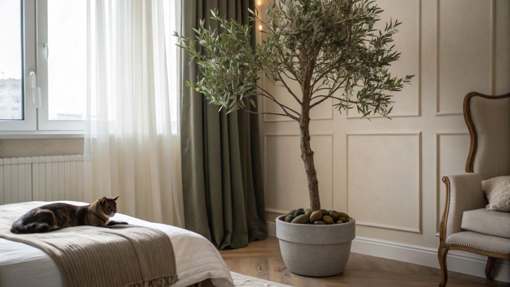 Safe Silk Olive Trees for Elegant Interiors