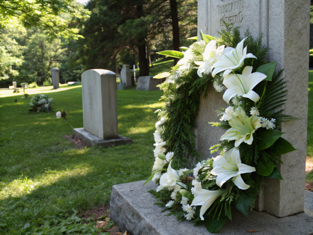 artificial memorial wreath