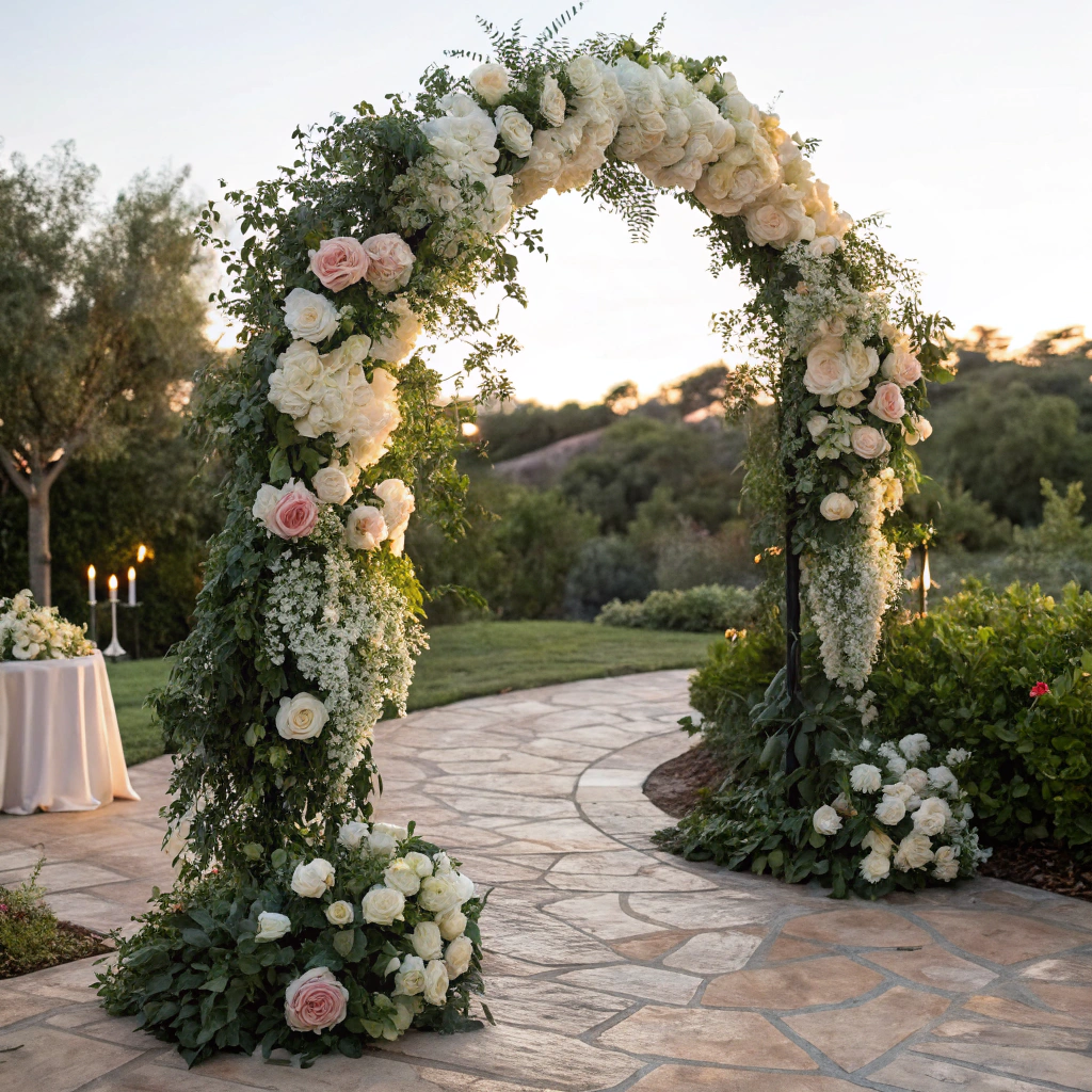 fake flower arch