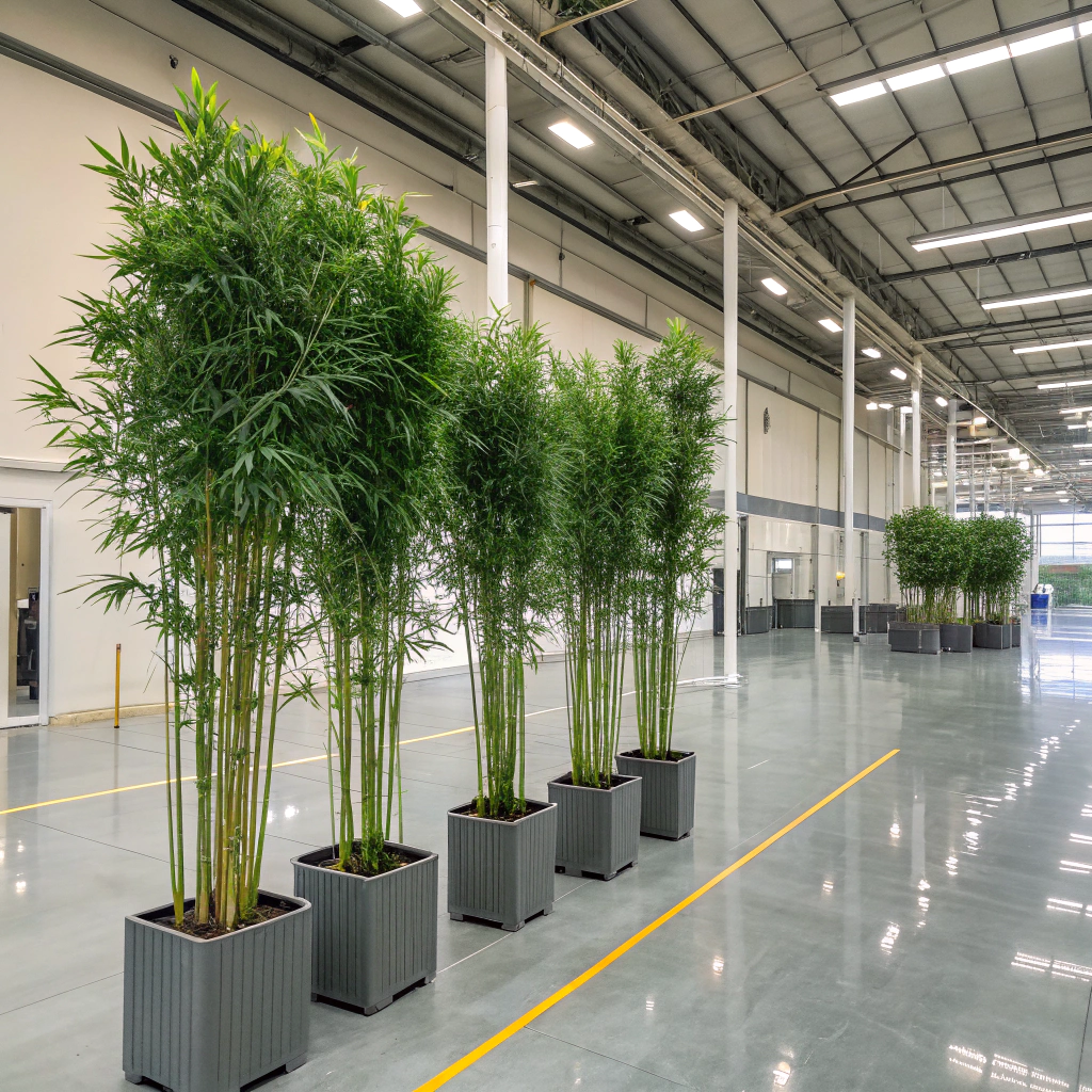 Artificial Bamboo Plants in decorative planters