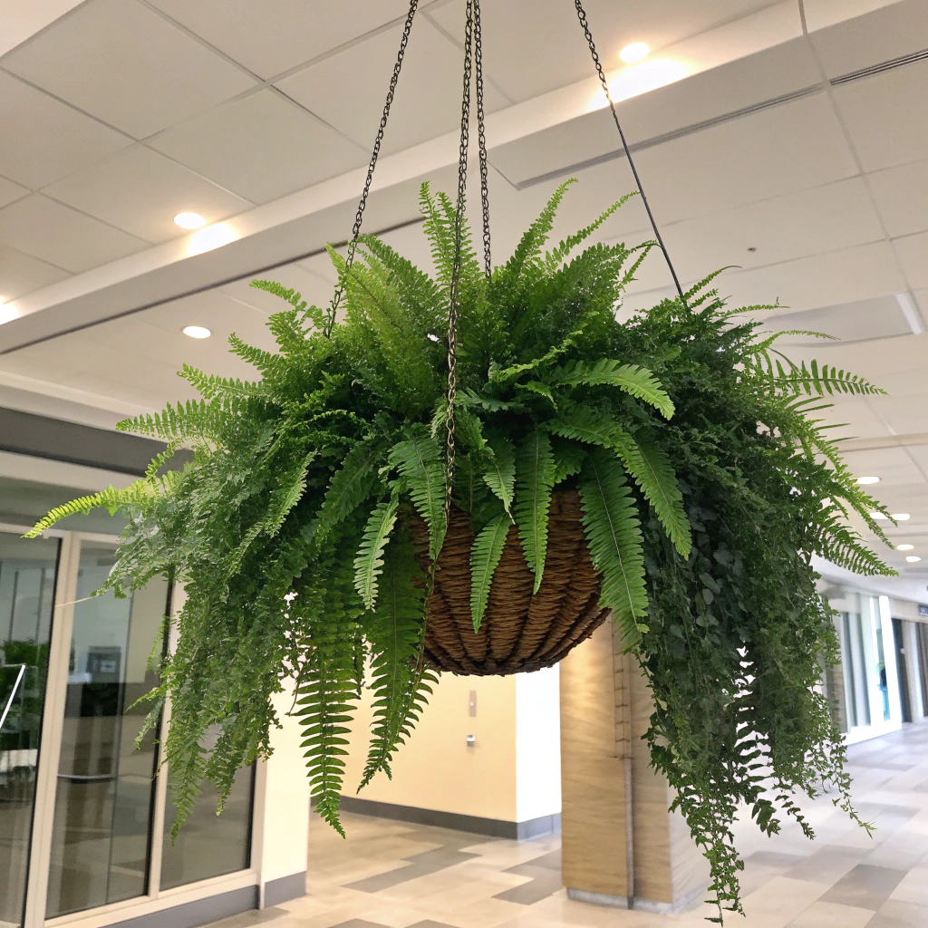 Artificial Fern Hanging Baskets