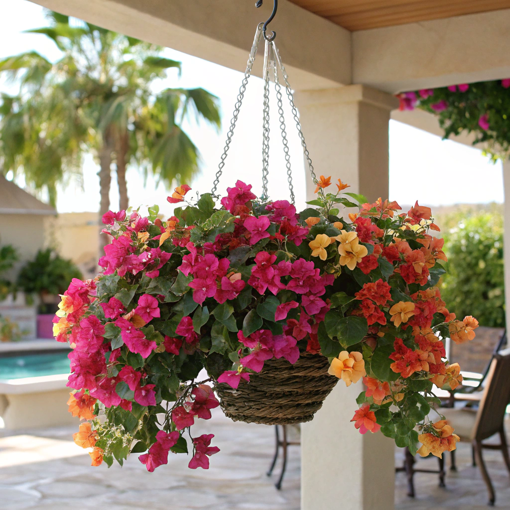 Artificial Hanging Bougainvillea Plants