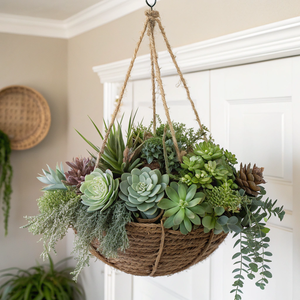 Artificial Hanging Succulent
