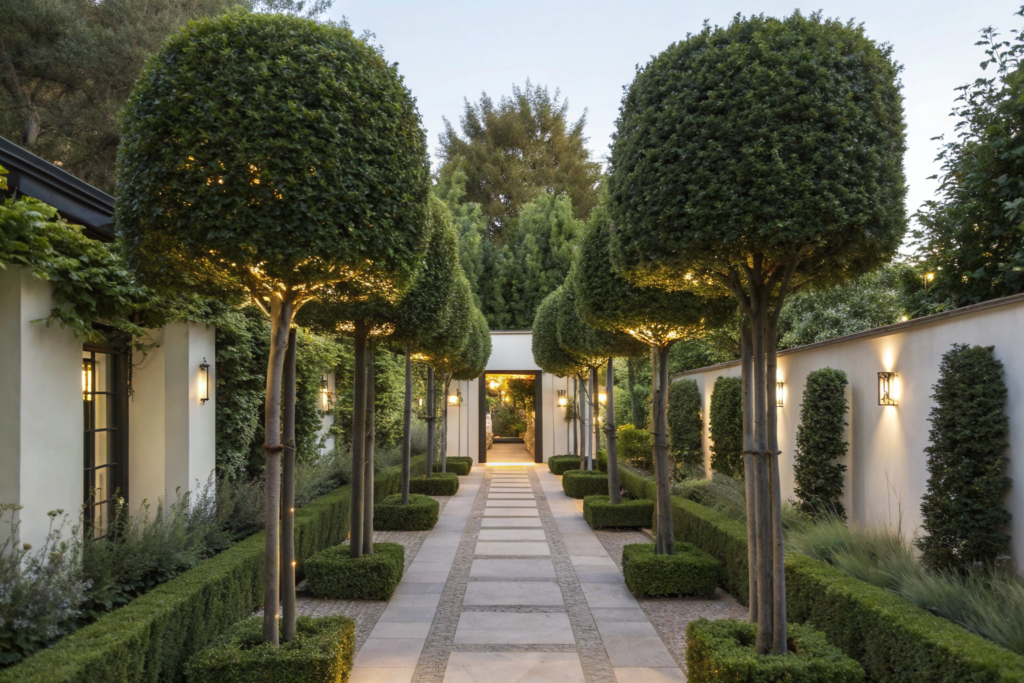 Artificial Trees in Frame Entrances and Walkways