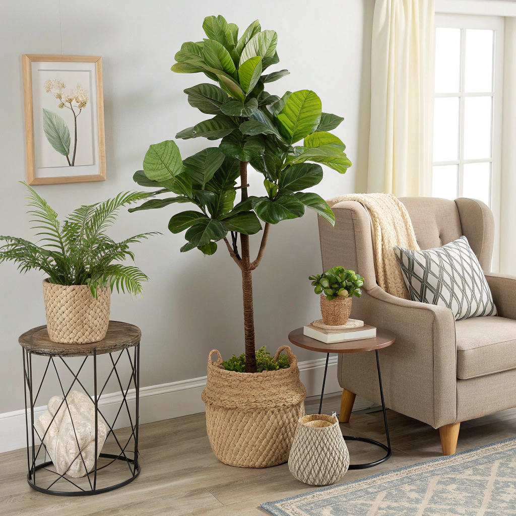 Home Living Room Accent With Artificial plants