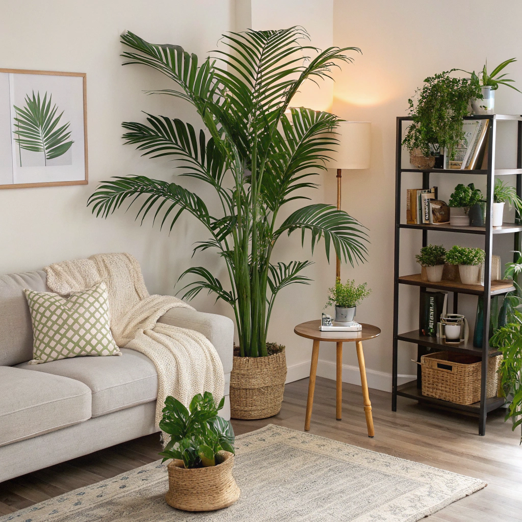 Living Rooms of artificial interior plants