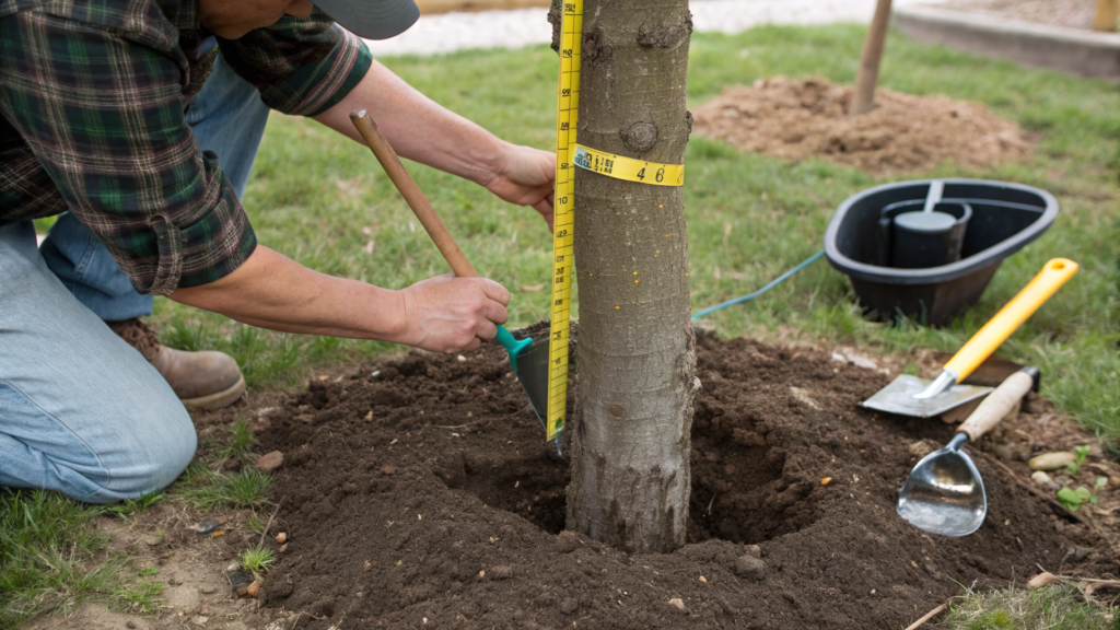 Measure and Mark the Hole of your fake tree