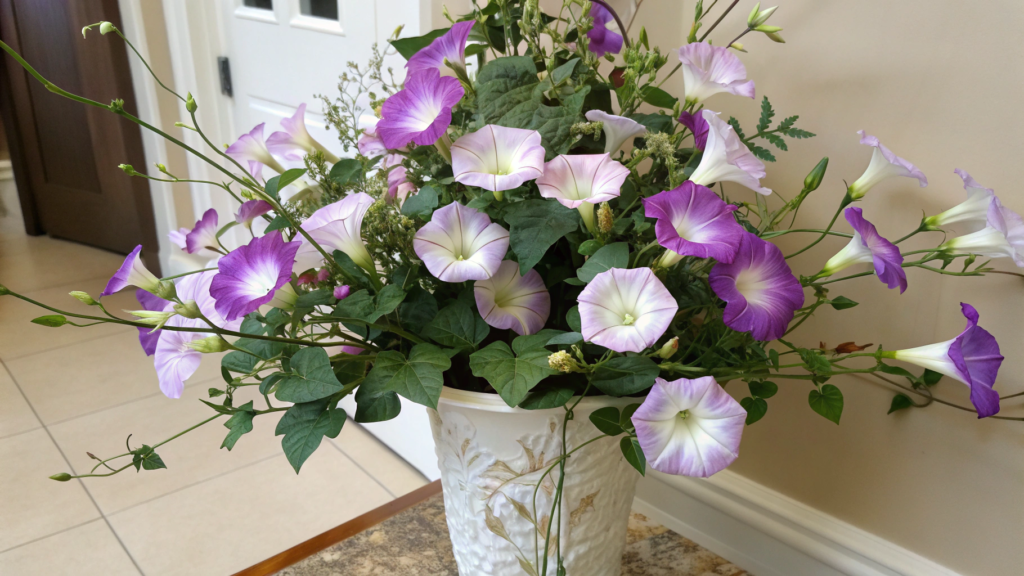 September Birth Flowers --Artificial morning glories