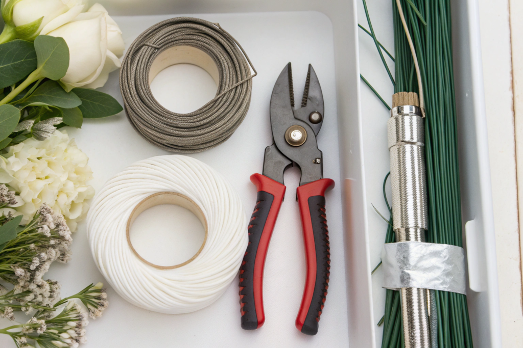 Tools for Making an Artificial Bridal Bouquet