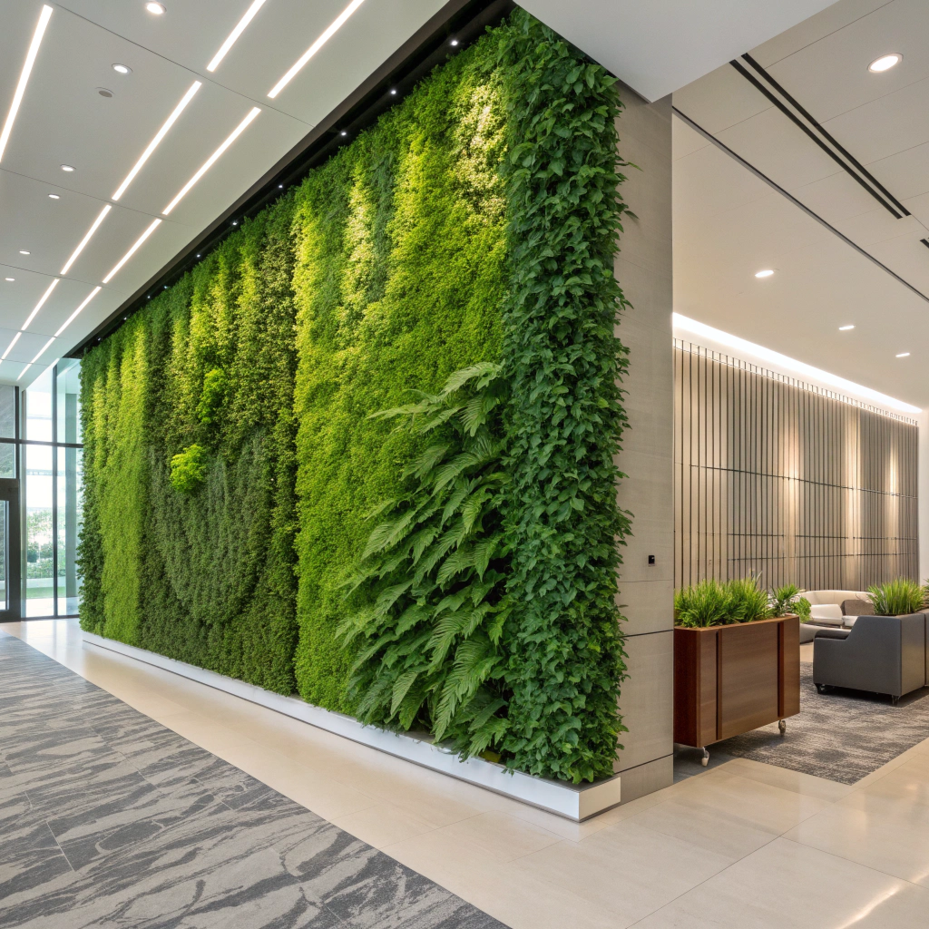 artificial green wall for Corporate Lobbies & Offices artificial green wall for Corporate Lobbies & Offices