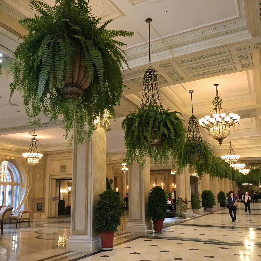 artificial hanging plants for Hotel Lobbies