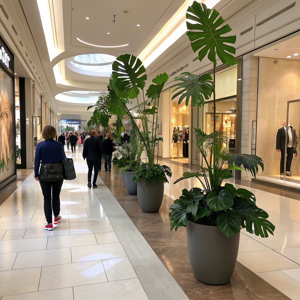 artificial planter plants for Shopping Centers