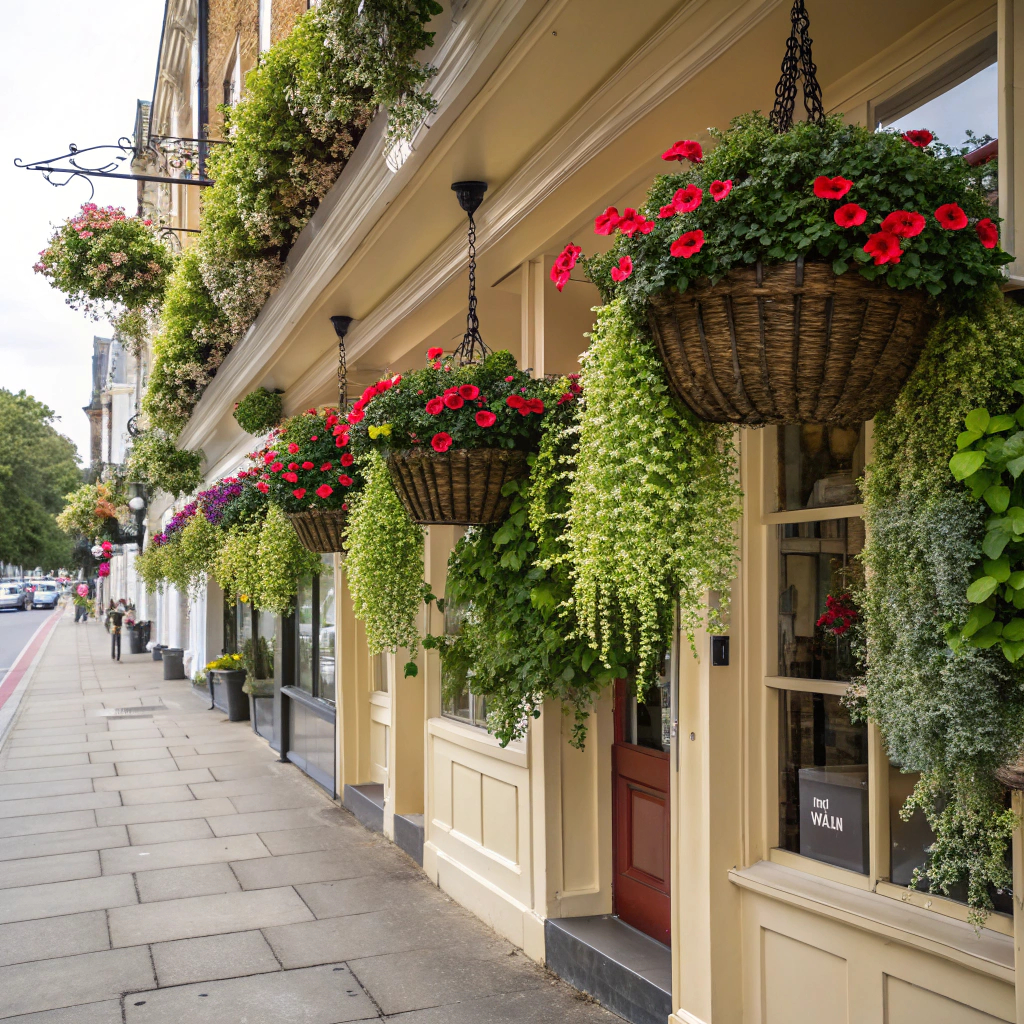 imitation hanging baskets of Commercial Storefronts